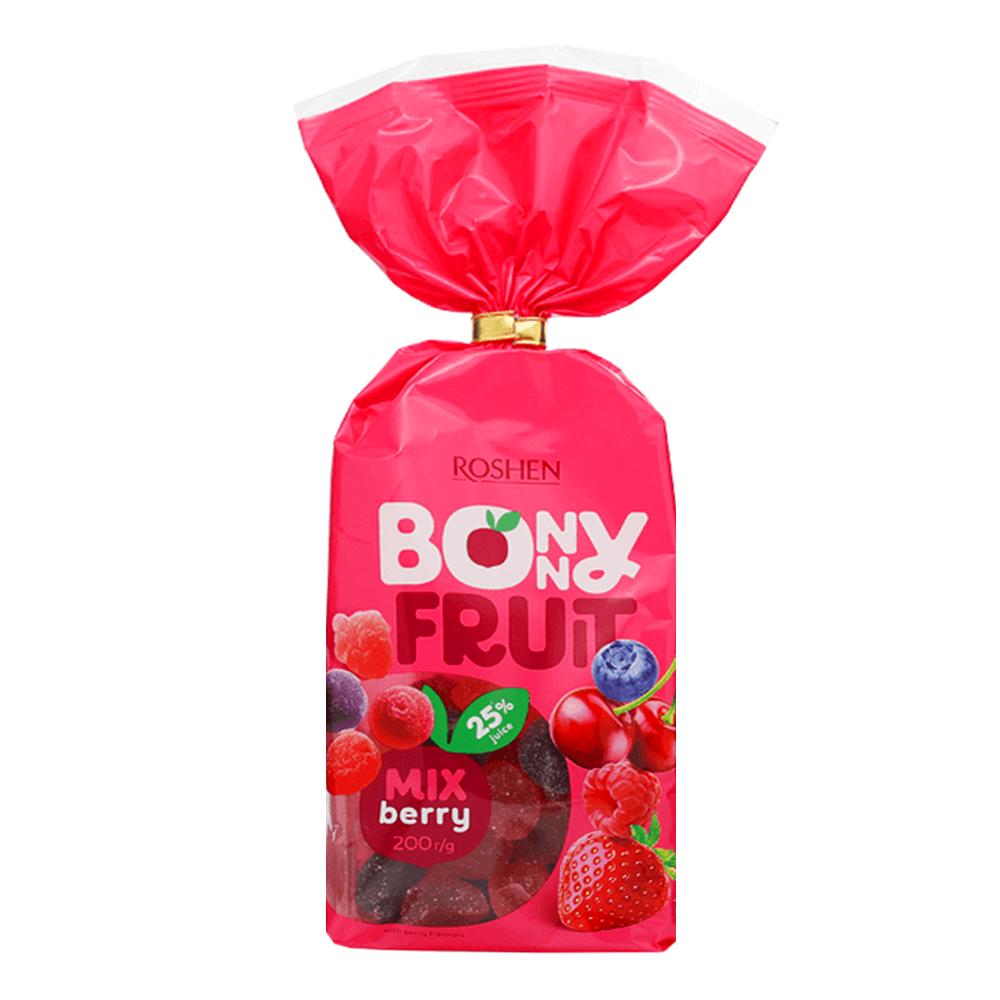 Конфеты желейные Bonny Fruit-Berry Mix – Упаковка – 7,05 унций (200 г)